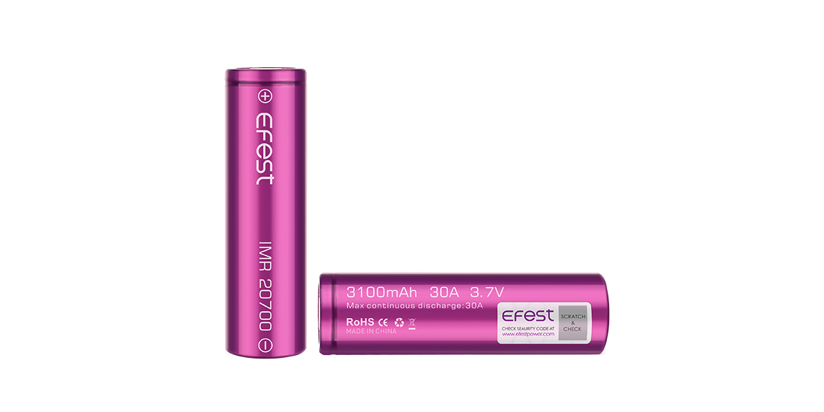 Efest IMR 20700 3100mAh 30A 3.7V Purple Battery