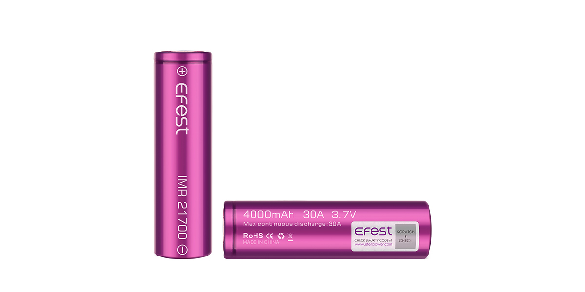Efest IMR 21700 4000mAh 30A flat top battery