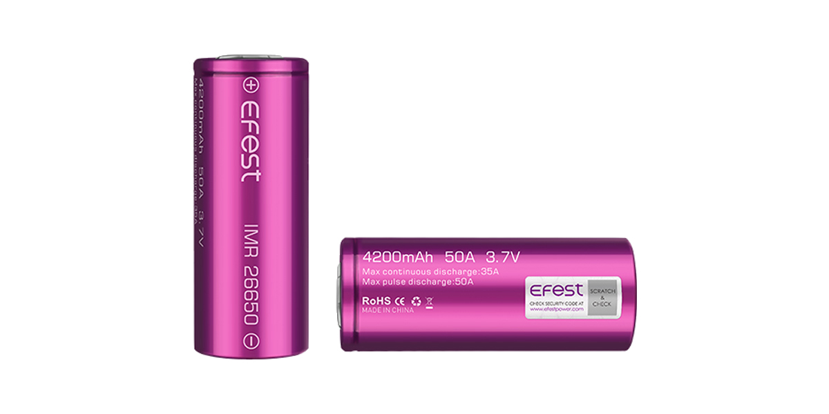 Efest IMR 26650 4200mAh 50A flat top battery